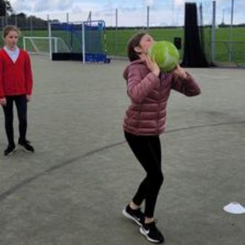 Year 5/6 Netball Coaching Session at Cockermouth School